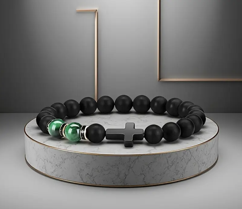 Premium Cross Armband – mit farblichen Perlen