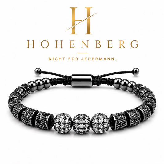 HOHENBERG - Herren-Armband -"Midnight Prestige"  (Luxury Edition)