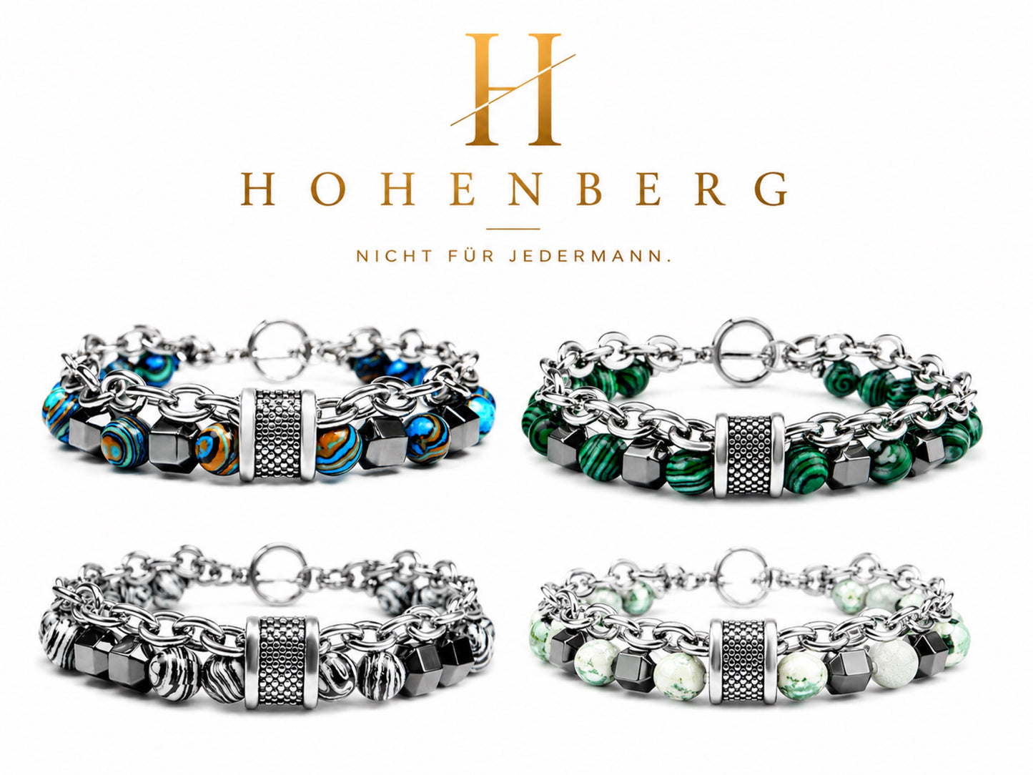 HOHENBERG Herrenarmband - Ocean Silver Armband"
