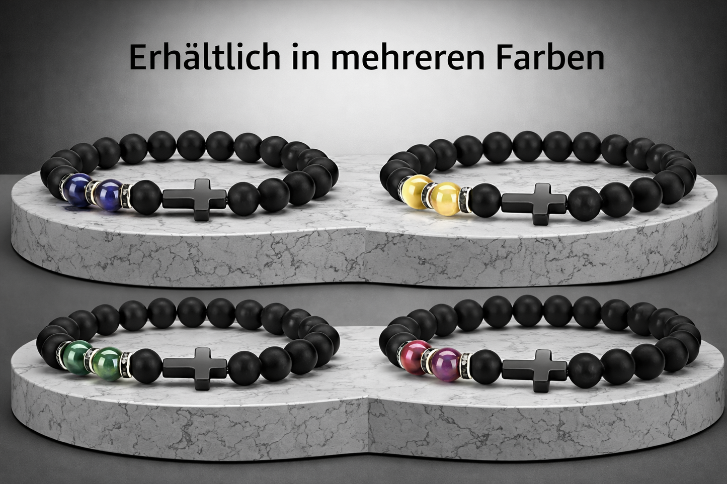 Premium Cross Armband –  mit farblichen Perlen