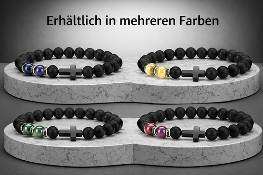 Premium Cross Armband –  mit farblichen Perlen