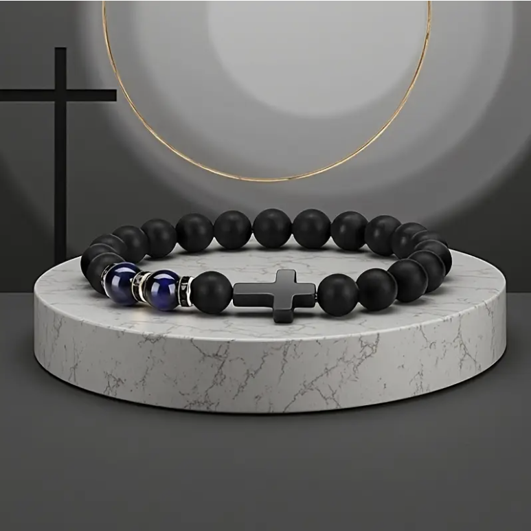 Premium Cross Armband –  mit farblichen Perlen