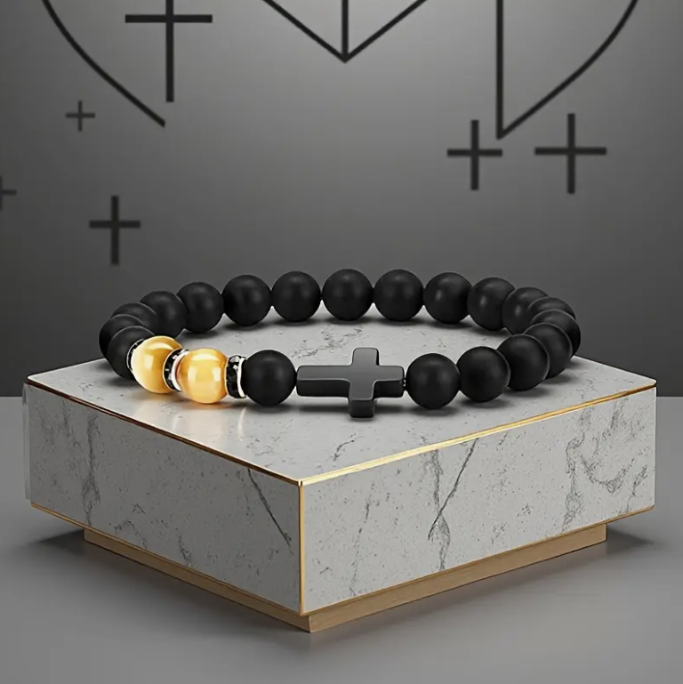Premium Cross Armband –  mit farblichen Perlen