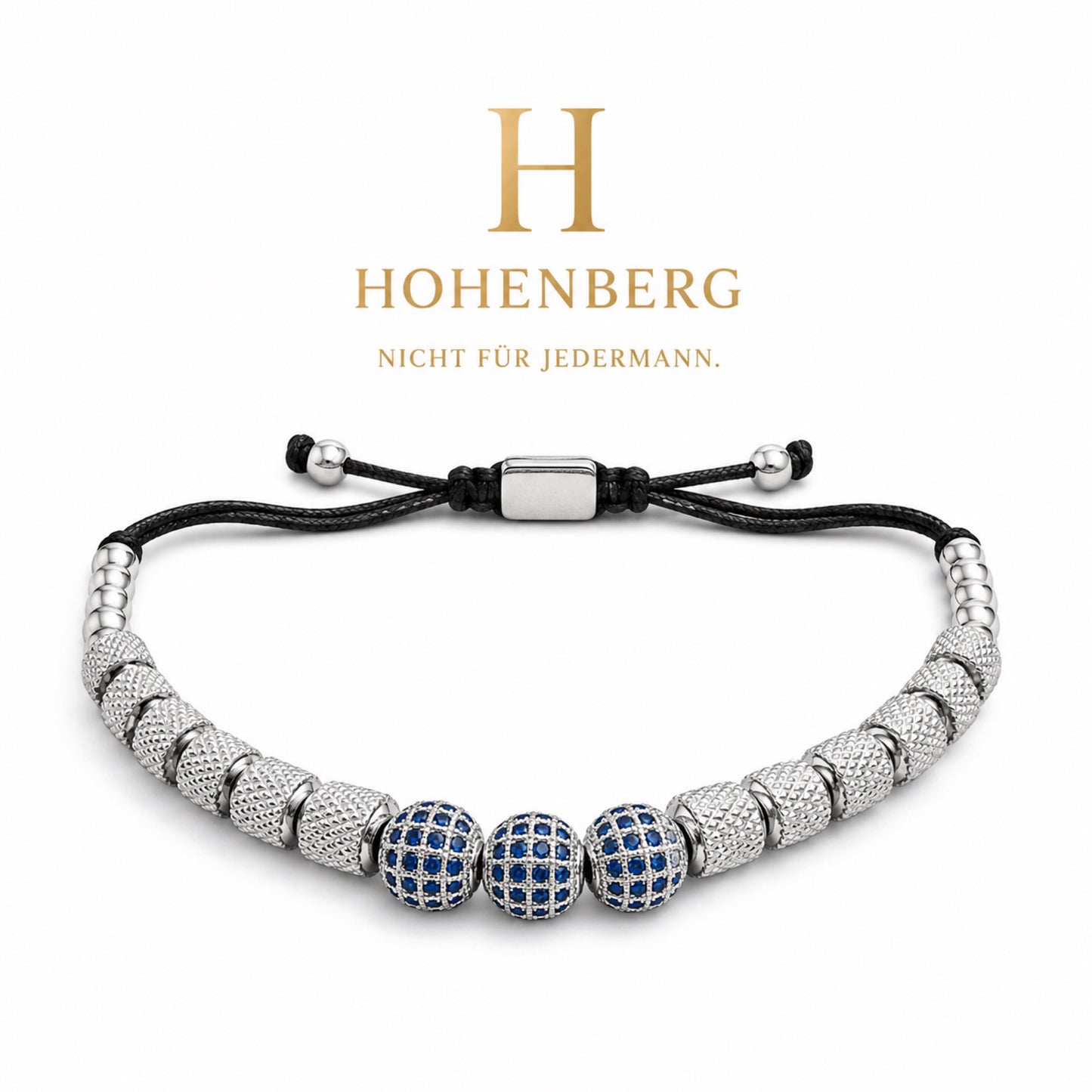 HOHENBERG - Herren-Armband -"Azure Noctis"  (Luxury Edition)