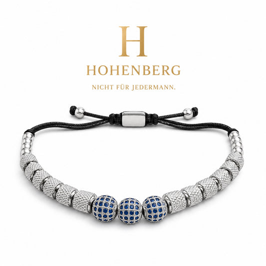 HOHENBERG - Herren-Armband -"Azure Noctis"  (Luxury Edition)