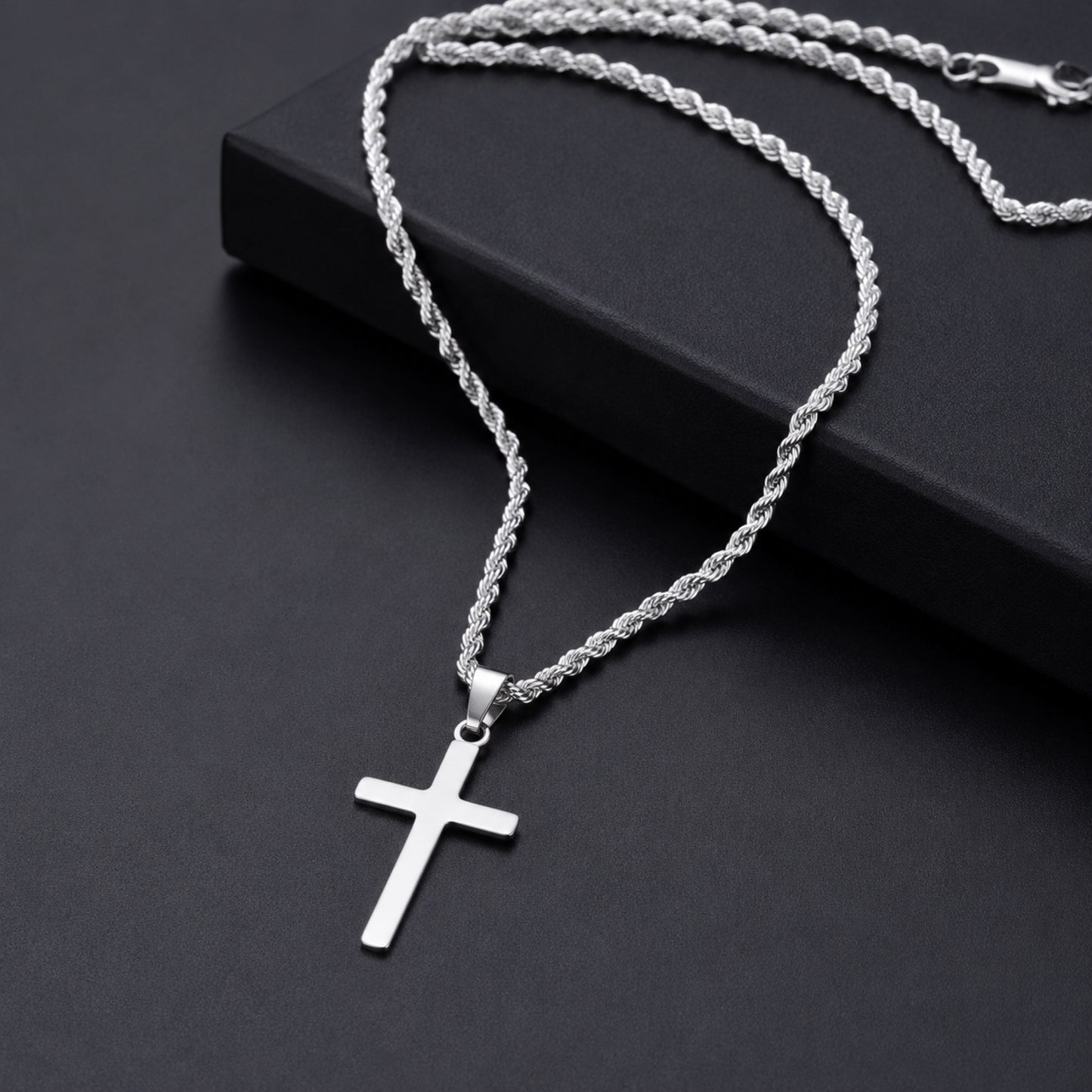 HOHENBERG - Herren-Halskette - "Ascend Cross"