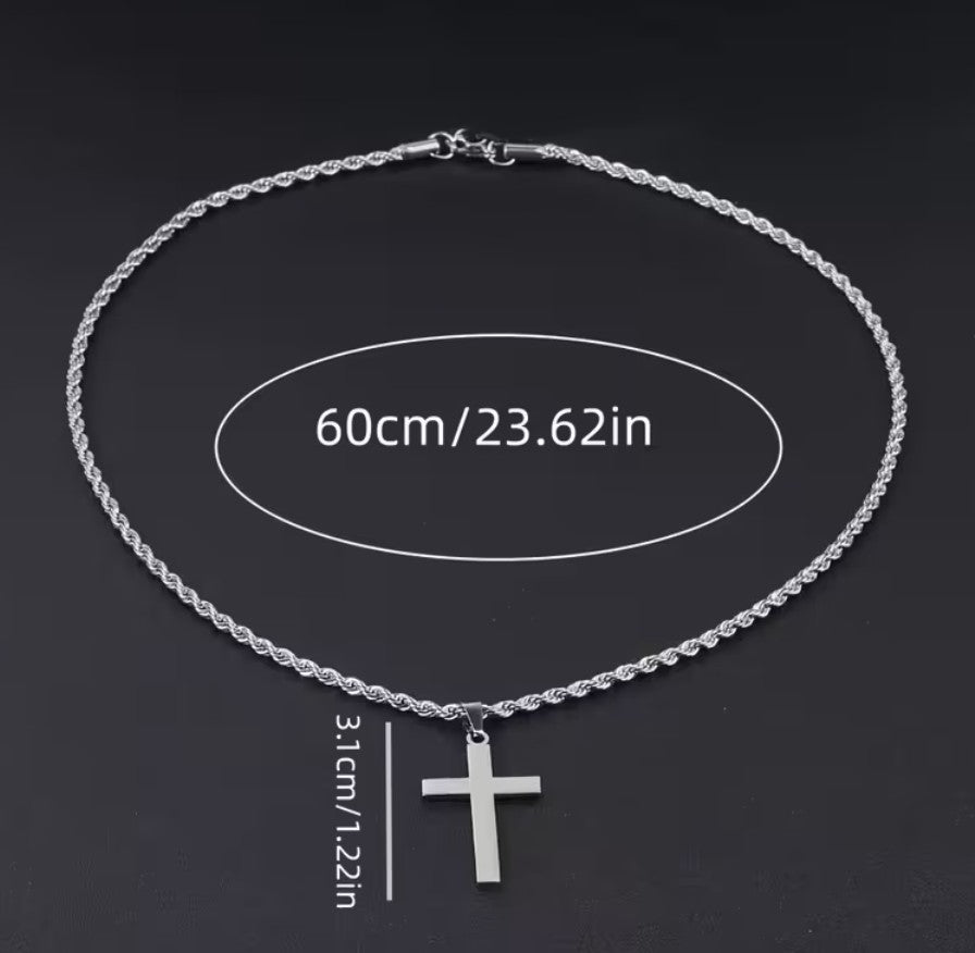 HOHENBERG - Herren-Halskette - "Ascend Cross"